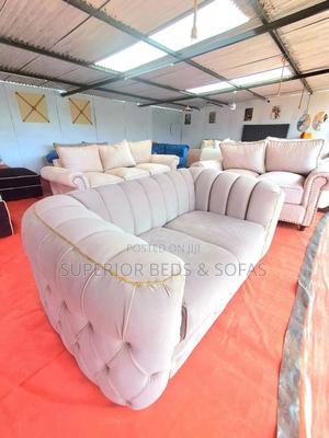 Grey Chesterfield 3 Seater Sofa - main view