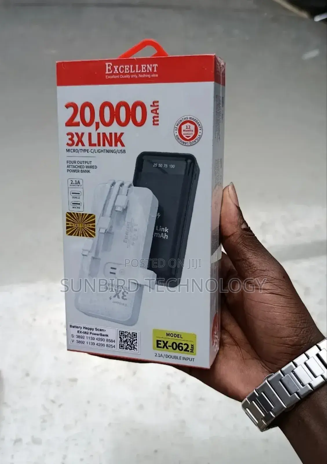 Excellent 20,000mah Ex-062 3x Link Powerbank