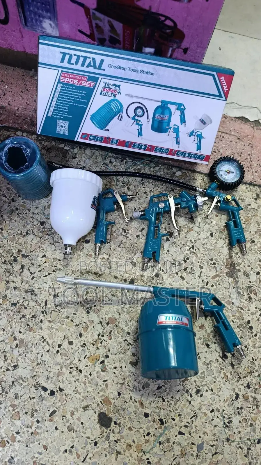 5 N 1 Total Air Gun Toolkit/ 5 Pc in 1 Air Toolset
