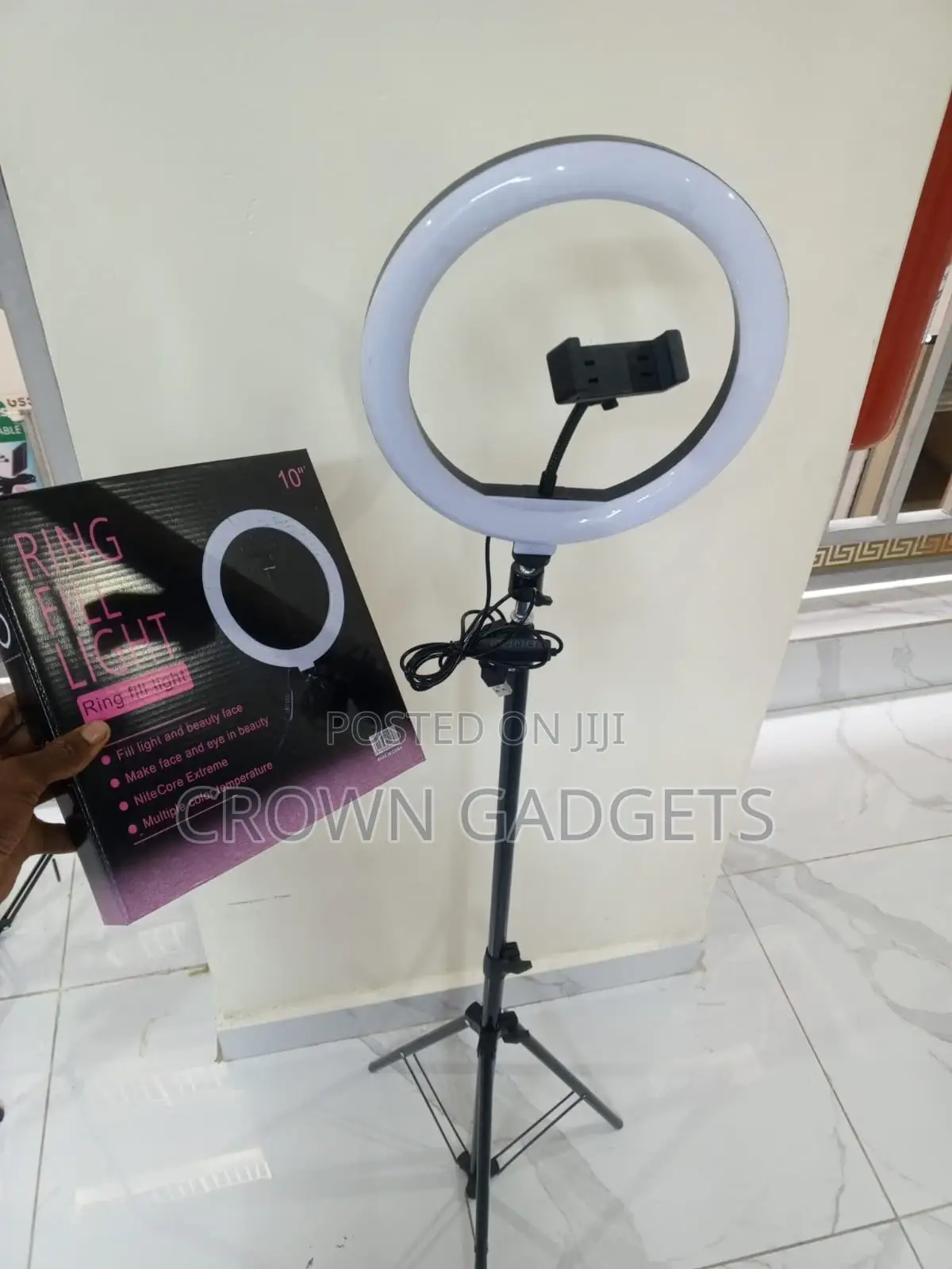 10” Portable Ring Light With Tripod Stand Phone Holder