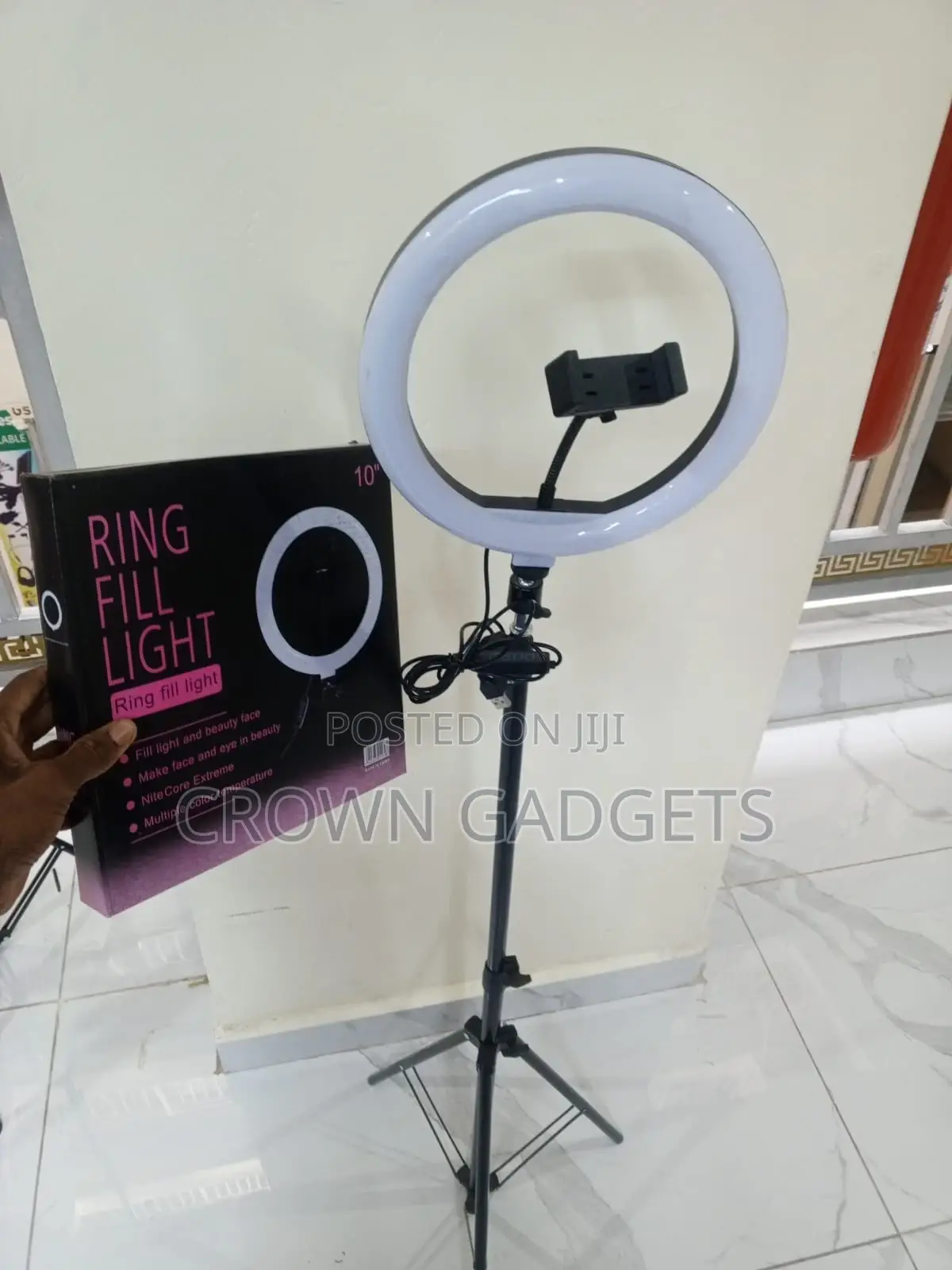 10” Portable Ring Light With Tripod Stand Phone Holder