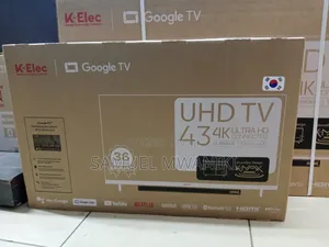K-Elec 43" Google Smart Tv Uhd With Inbuilt Soundbar New Model