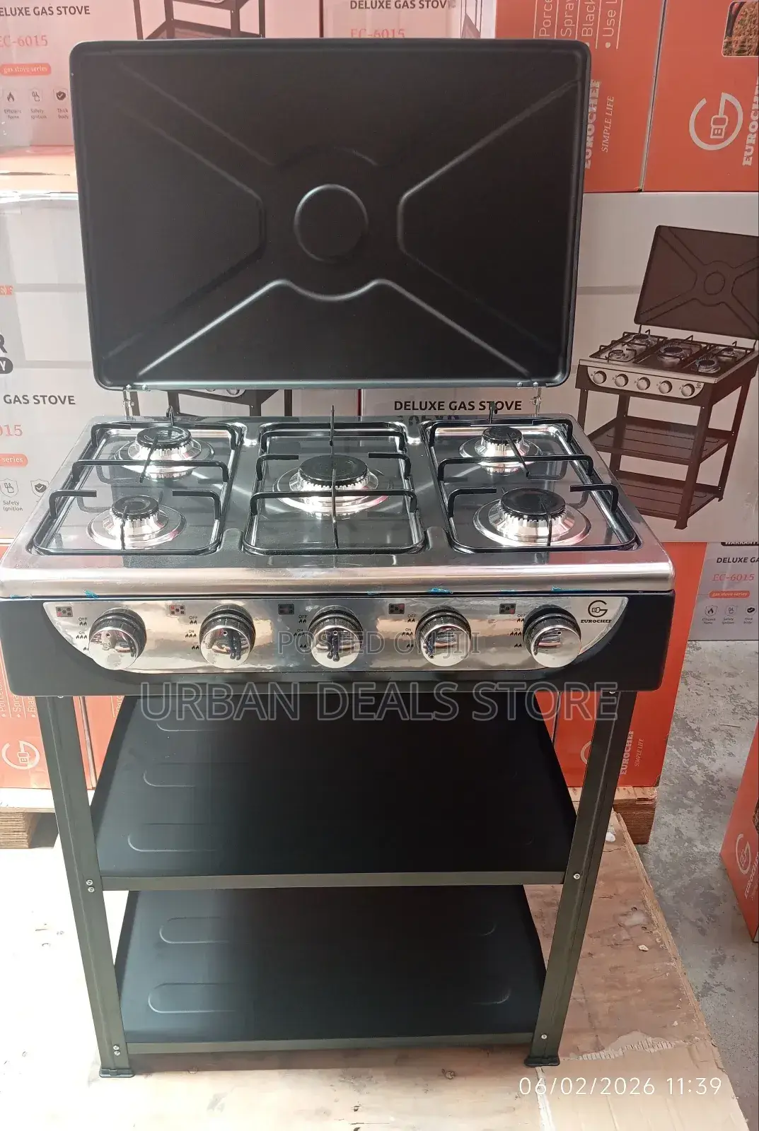 Eurochef 5 Burner Standing Cooker