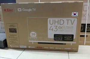 K-Elec 43" Google Smart Tv Uhd With Inbuilt Soundbar New Model