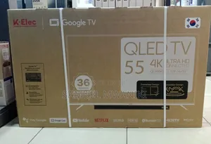 K-Elec 55" Qled Google Smart Tv Uhd With Inbuilt Soundbar New Model