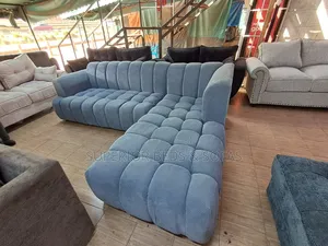 Grey L-Shaped Bubbles Sofa