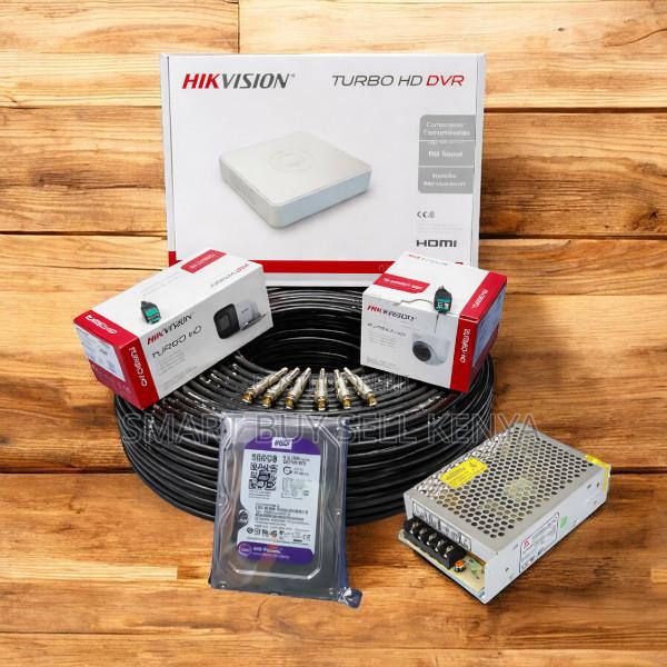 Easy Installation Hikvision 2 1080p Full Hd 2mp CCTV Cameras Full Kit
