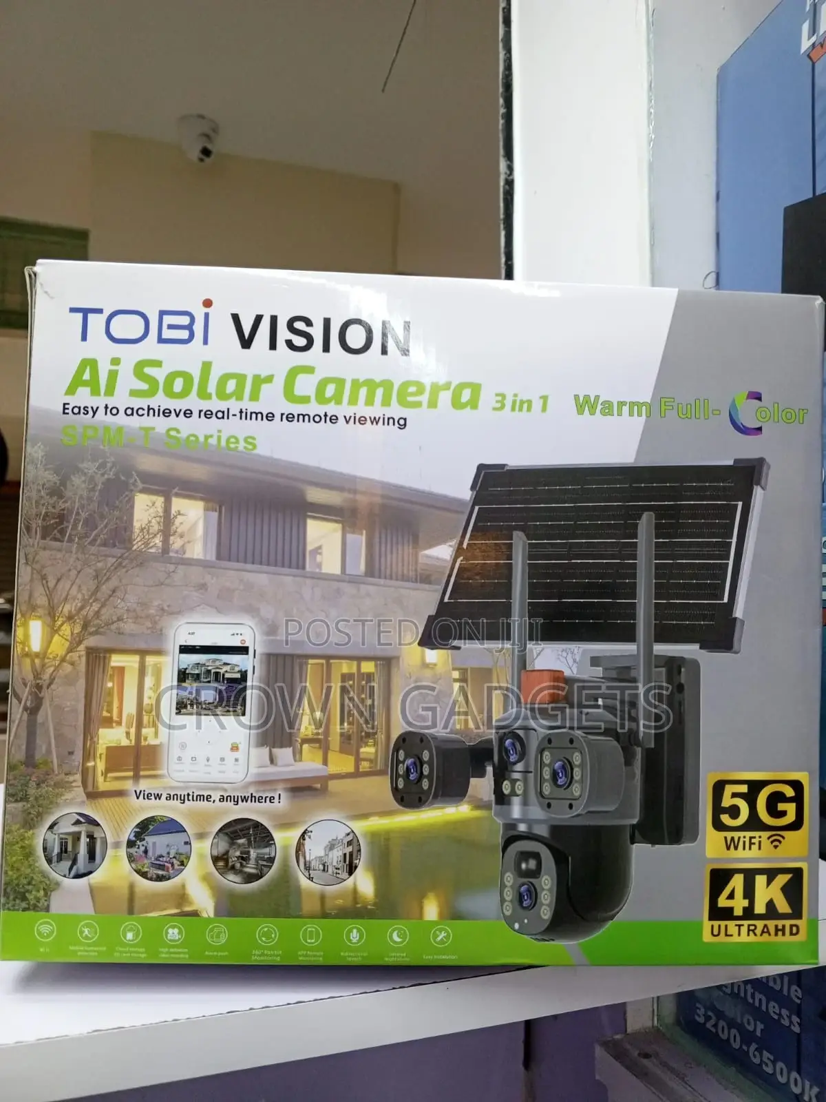 Tobi Vision Ai Solar PTZ Camera With 5g Wi-Fi Night Vision