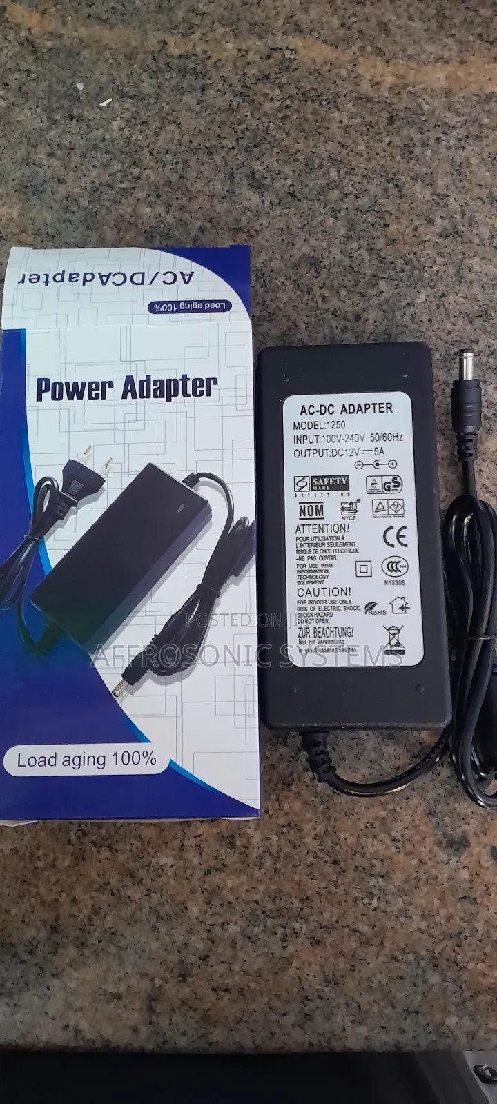 12v, 5amps Ac/Dc Adopter