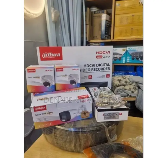 Dahua 4 Cctv Surveillance Cctv Cameras Kit Full Kit