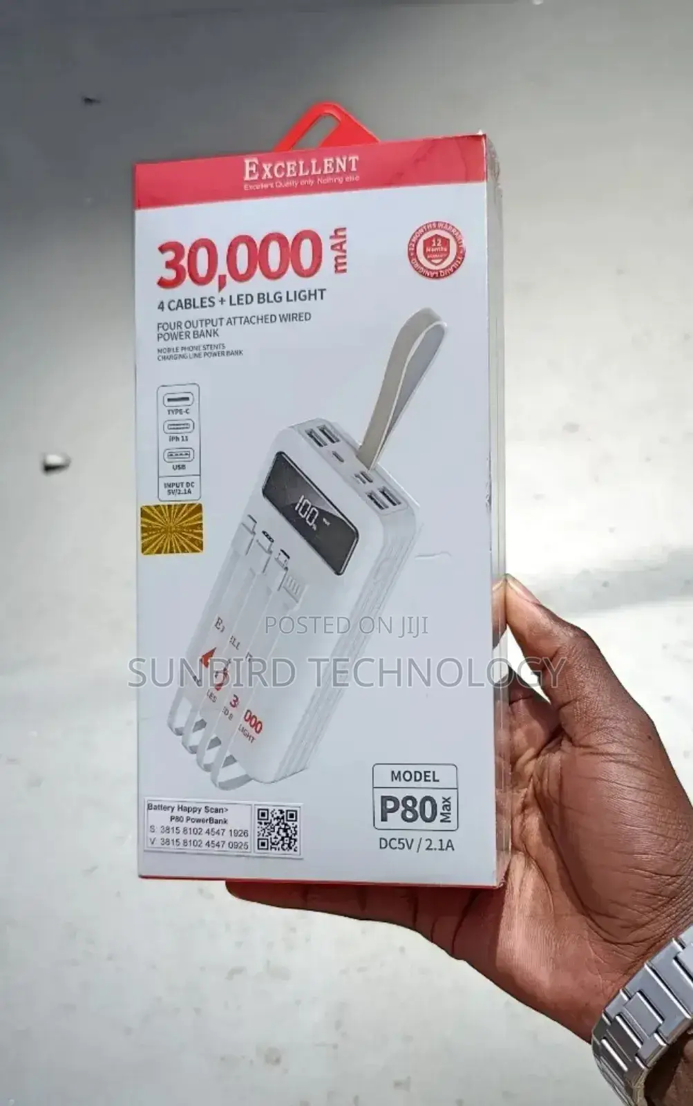 Excellent P80 Max 30,000mah Powerbank
