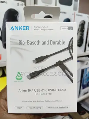 Anker 544 140 Watts Usb-C to Usb-C Bio Based Cable - Black