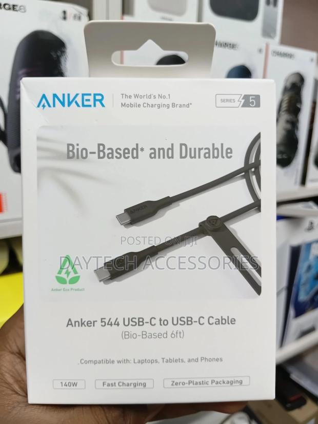 Anker 544 140 Watts Usb-C to Usb-C Bio Based Cable - Black - thumbnail 3