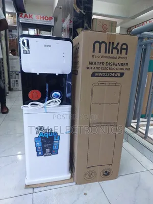 Mika Water Dispenser Hot Cold With Cabinet White Black