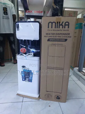 Mika Water Dispenser Hot Cold With Cabinet White Black