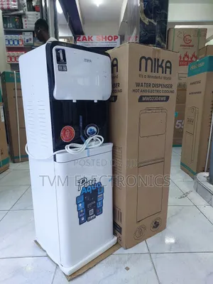 Mika Water Dispenser Hot Cold With Cabinet White Black
