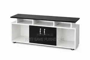 Modern White Tv Stand With Storage Shelves – Stylish Durable
