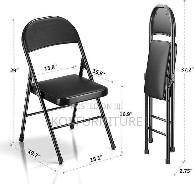 Office Chairs; Foldable Black Patio Home Office Chairs - thumbnail 5