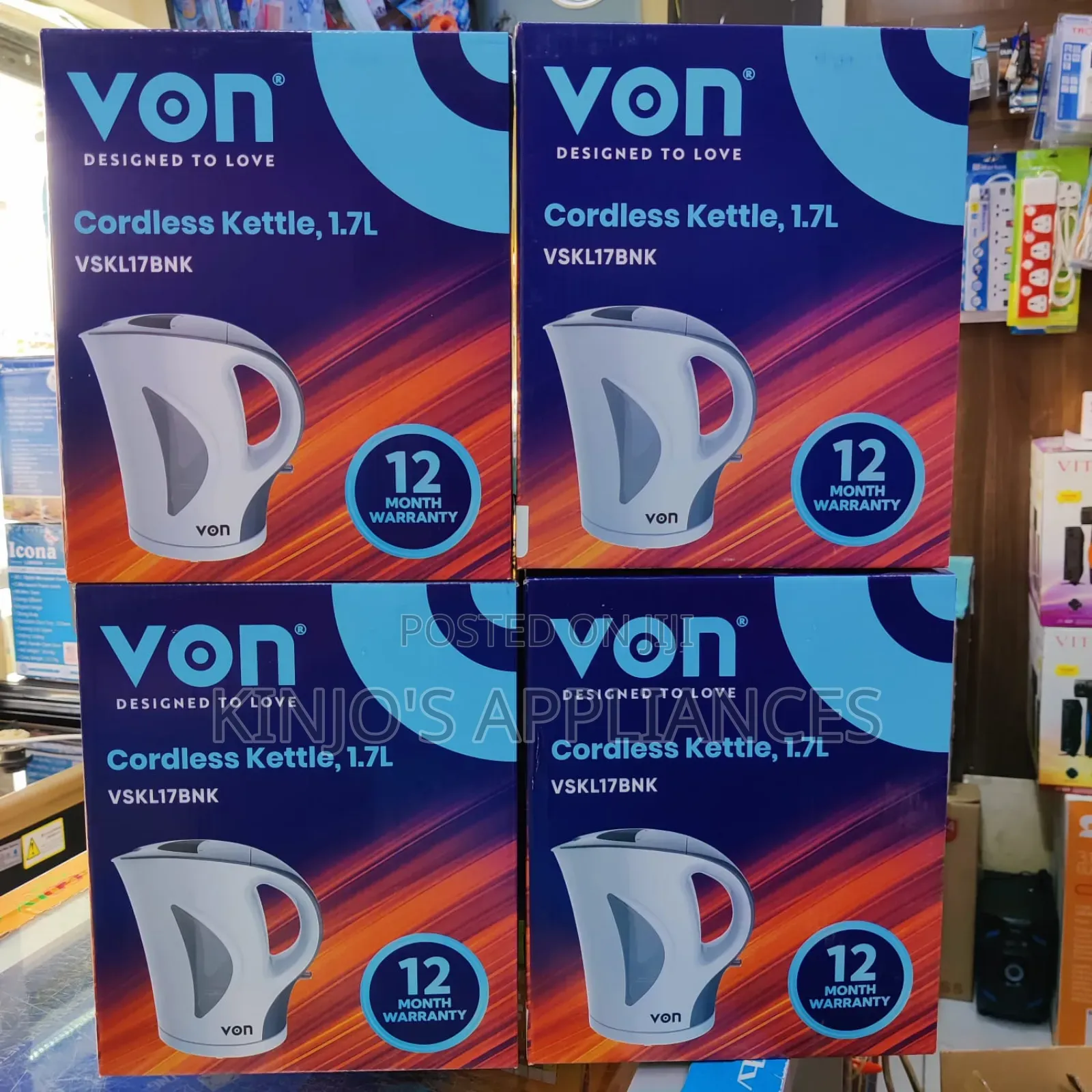 Von 1.7litres Cordless Electric Kettle