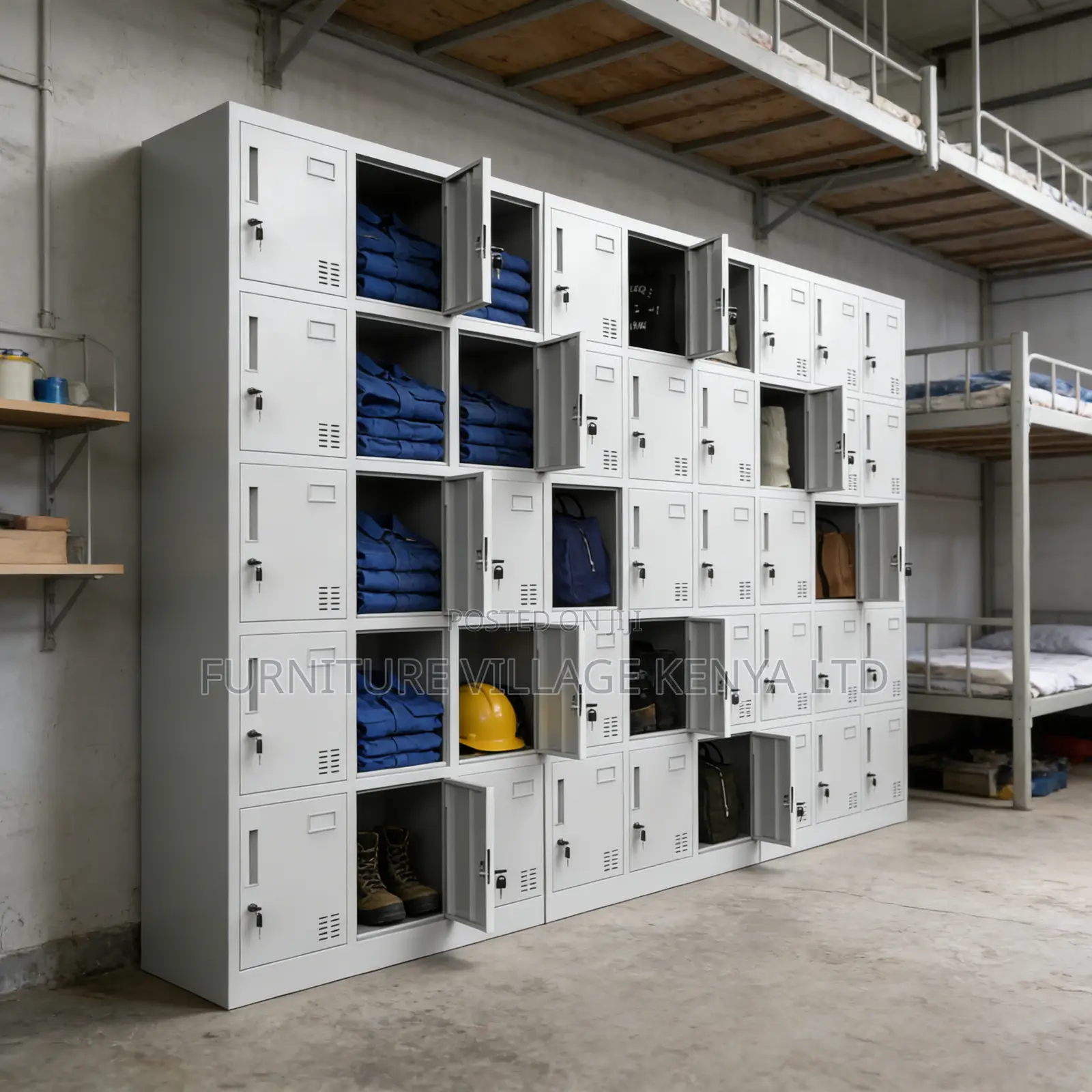 Office Cabinet; 15-locker Steel Office Storage Cabinet