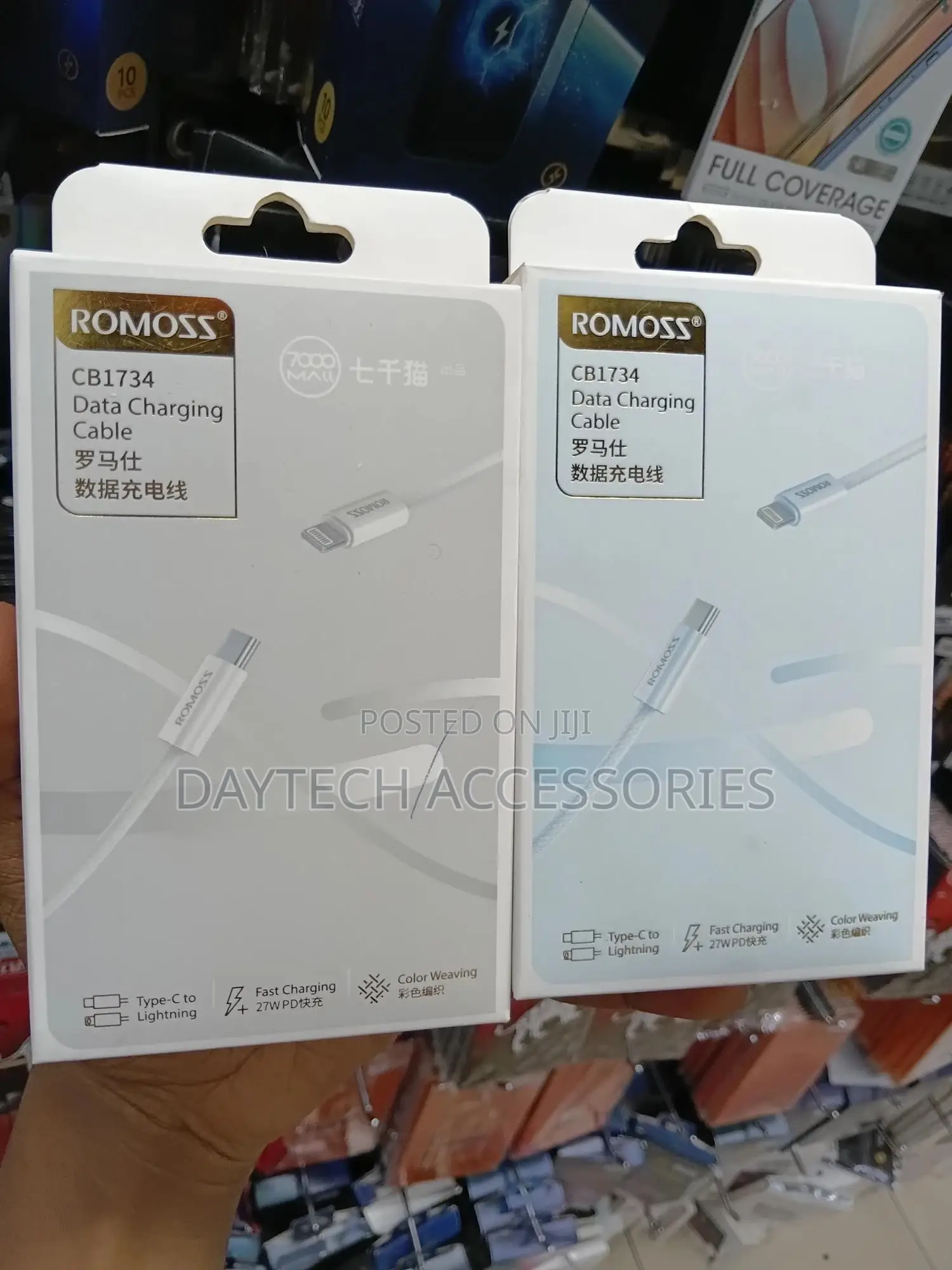 Romoss Cb1737 Usb-C to Lightning Cable 27w 1m (Gray)