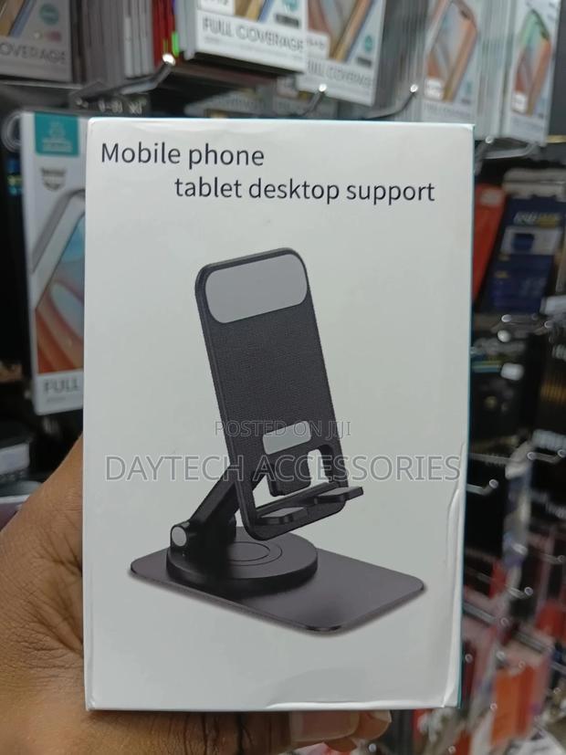 Mobile Phone Stand Holder 360° - Black - thumbnail 2