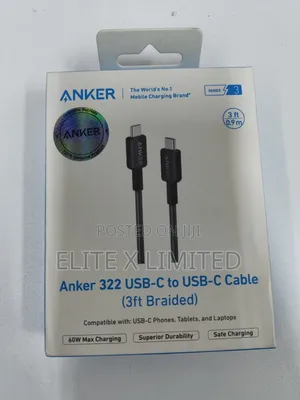 Anker 322 Usb-C to Usb-C Cable (3ft Braided)