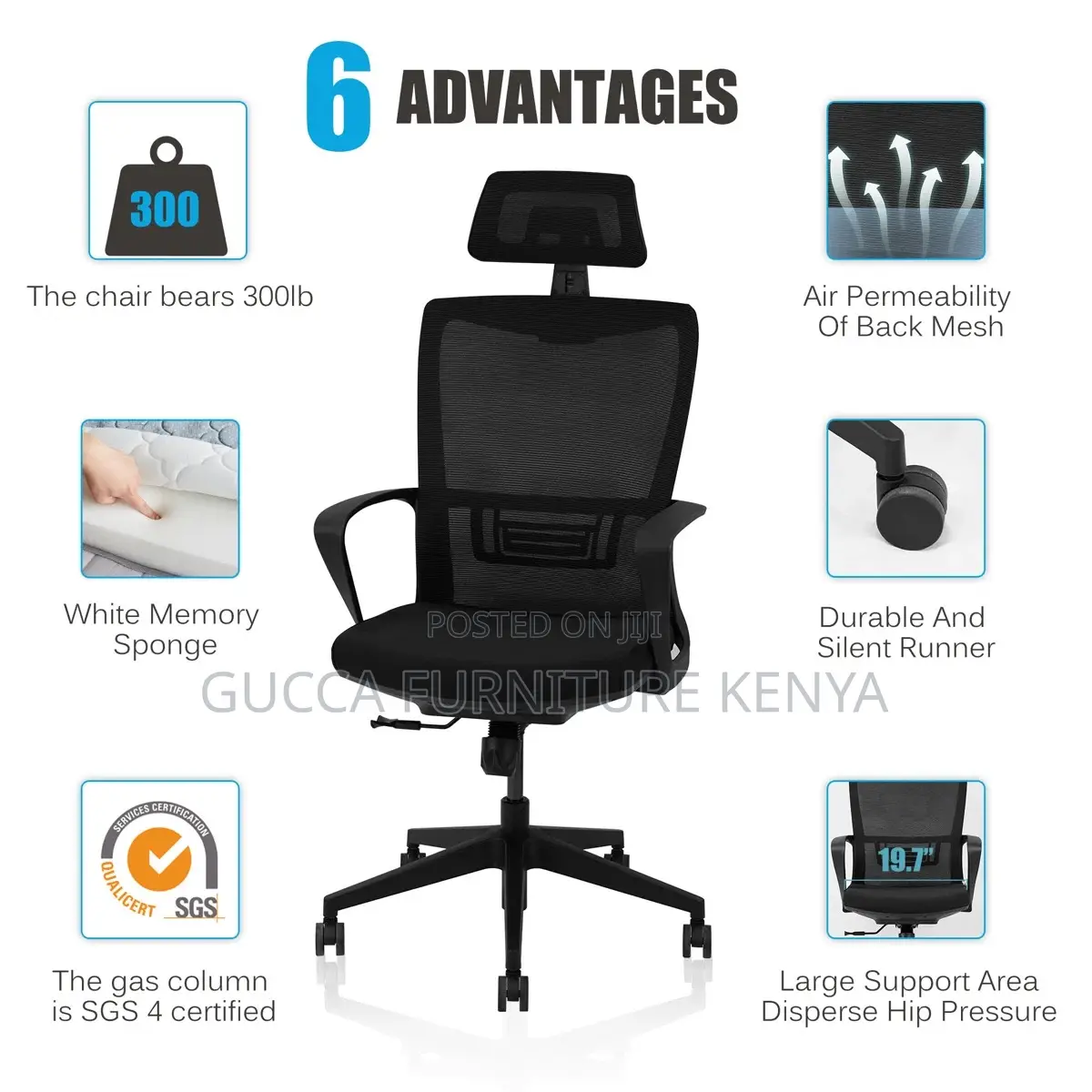 Ergonomic High-back Mesh Computer Chair