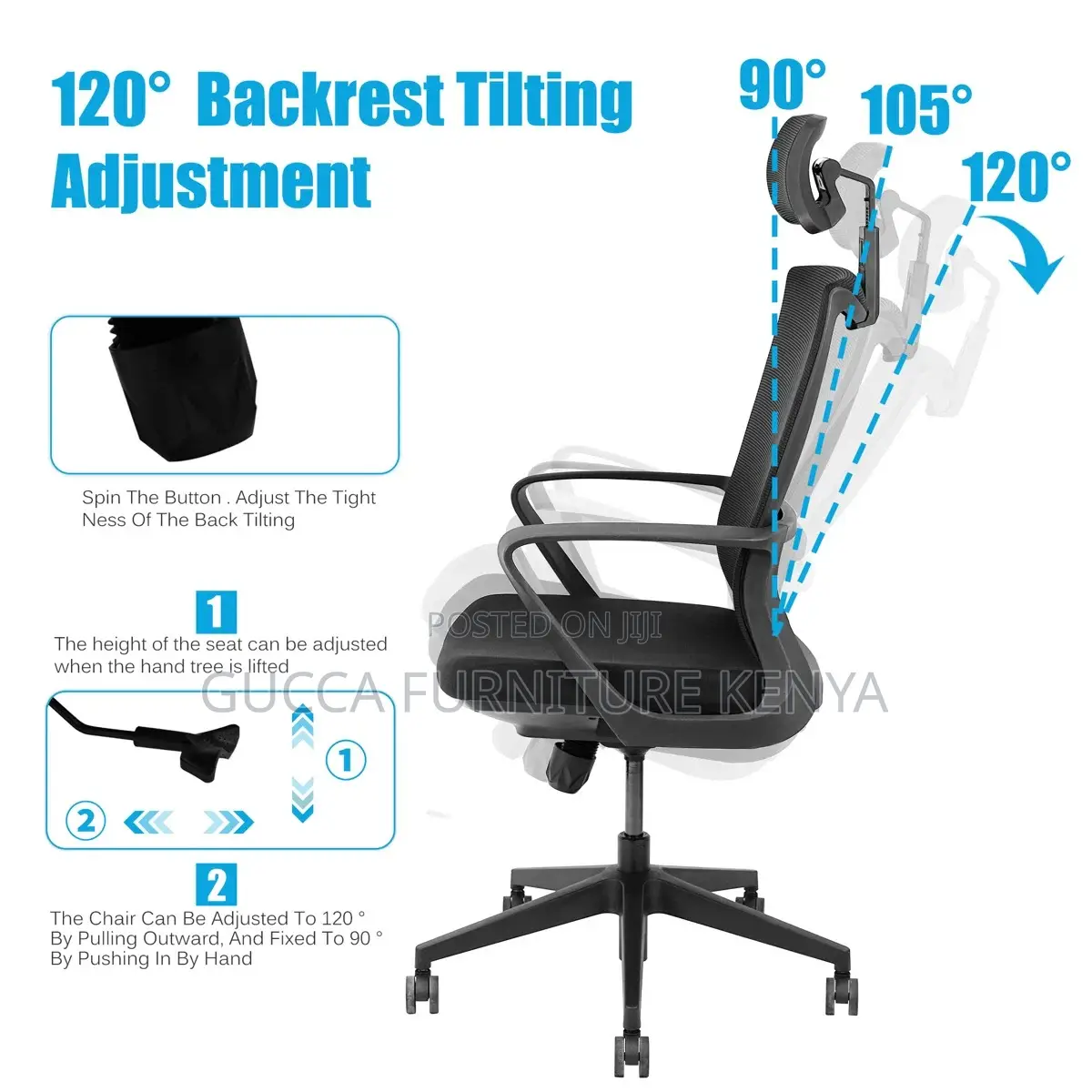 Ergonomic High-back Mesh Computer Chair