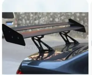 Universal Wing Spoiler Double Layer Aluminium Black