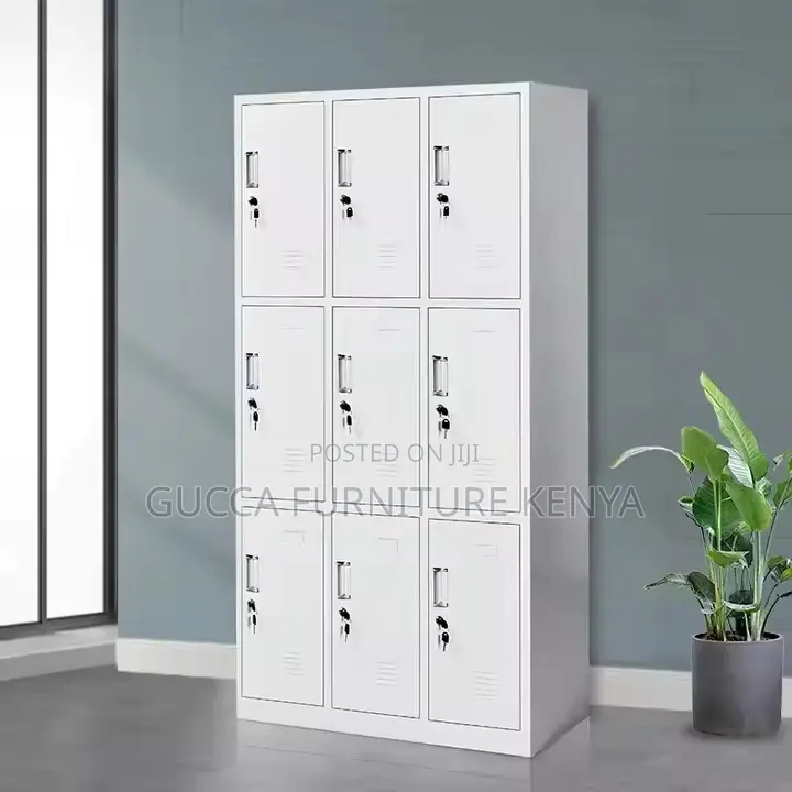 9-locker Metallic Gym Storage Cabinet