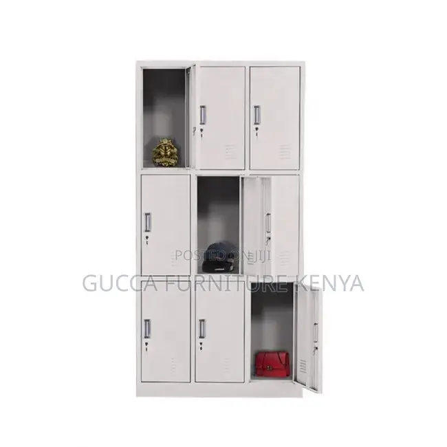 9-locker Metallic Gym Storage Cabinet
