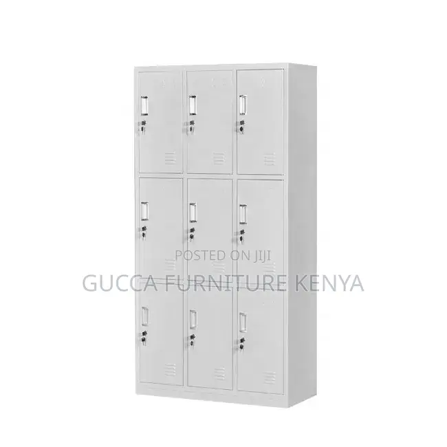 9-locker Metallic Gym Storage Cabinet
