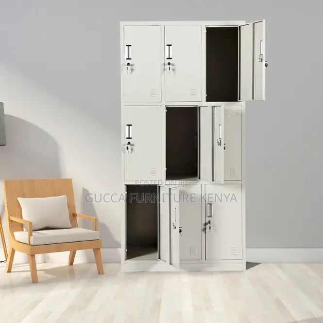 9-locker Metallic Gym Storage Cabinet