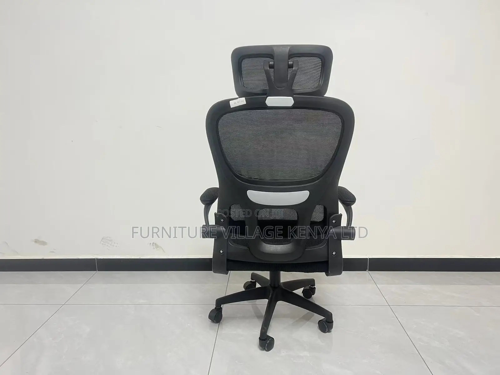 Office Chair; Black Ergonomic Office Chair With Flip Arms