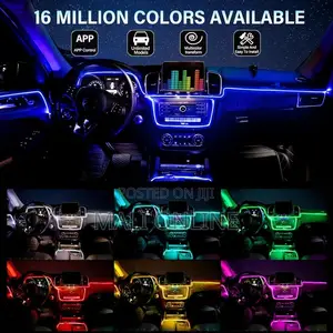 Car Led Strip Lights Interior RGB Ambient Lighting Kit App Control