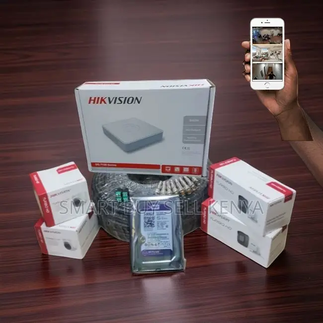 Motion Detection 4 Hikvision 1080p CCTV Cameras Complete System Kit