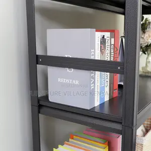 Office Shelf; 5-tier Metallic Adjustable Shelves Office Shelf