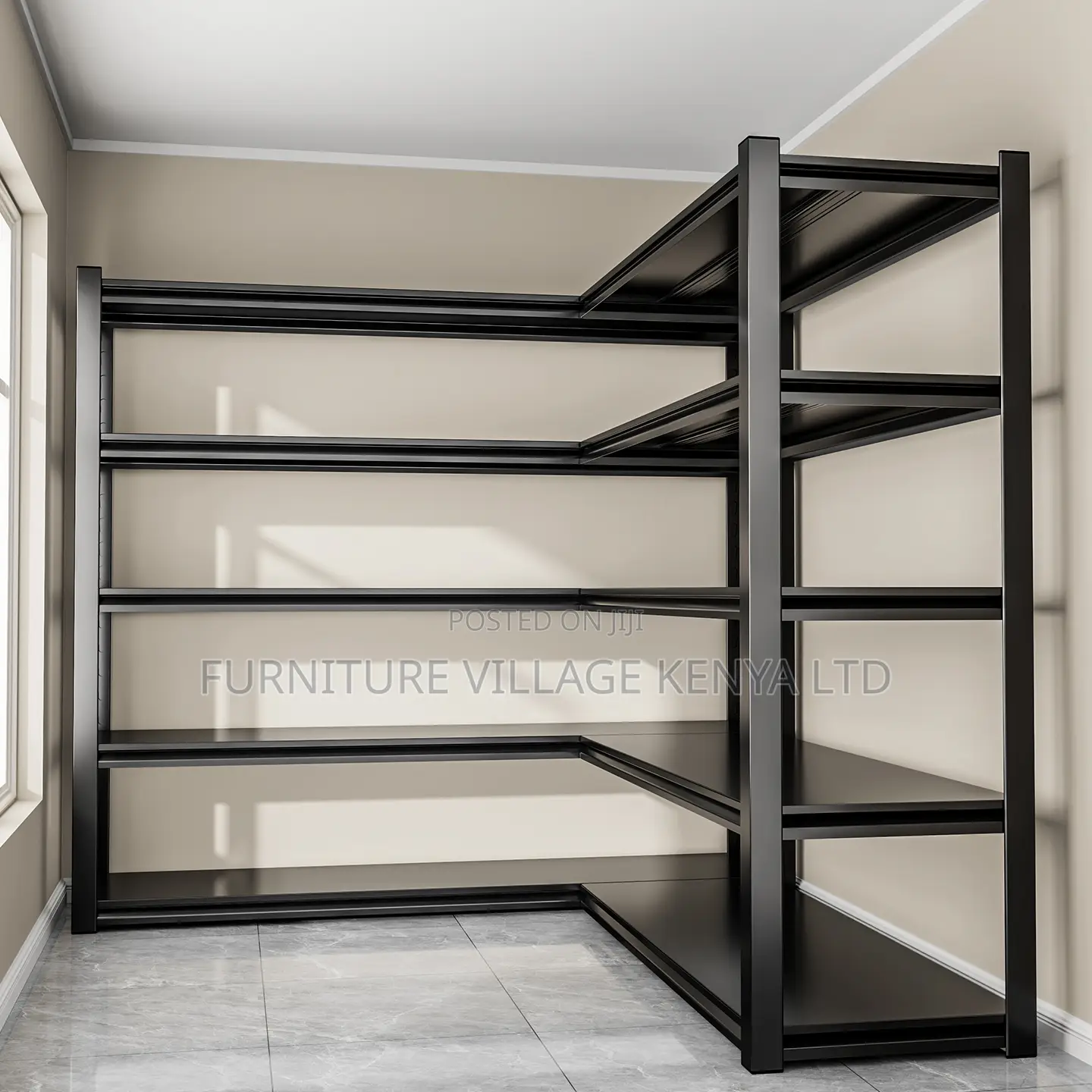 Office Shelf; 5-tier Metallic Adjustable Shelves Office Shelf