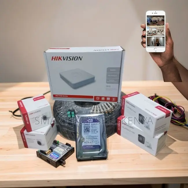 Loop Recording 4 Hikvision 1080p Full Hd CCTV Cameras Full System Kit