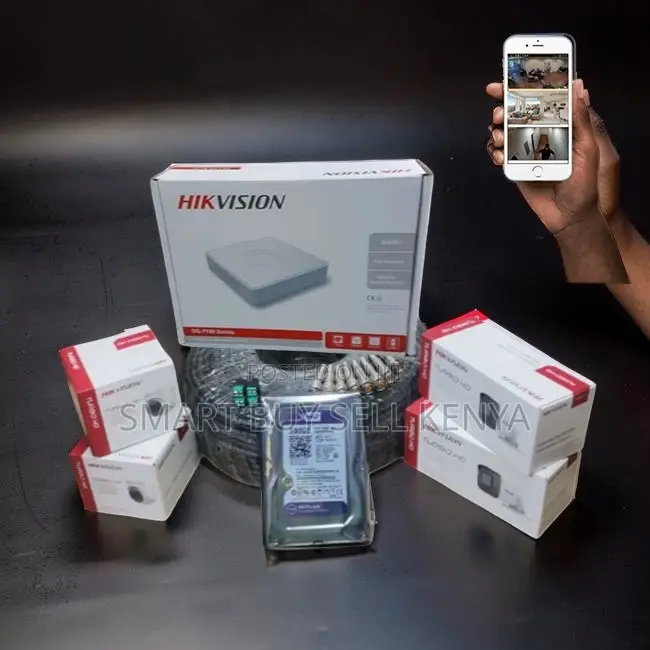 Live View 4 Hikvision 1080p Full Hd CCTV Cameras Complete System Kit