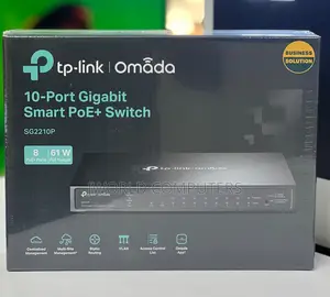 Tp-Link 8-Port Gigabit Smart Poe+ Switch With 2 SFP Slots - Tl-Sg2210p