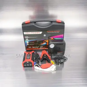 Fast Charging Support 12v 99800mah Car Jump Starter With Tire Inflator
