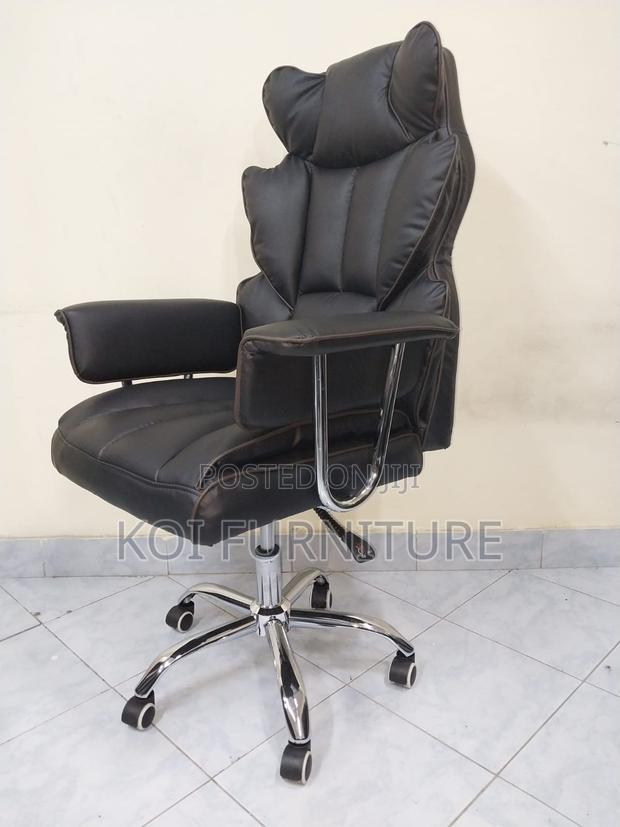 Office Chair; Leather Executive Chair With Butterfly High Backrest - thumbnail 3
