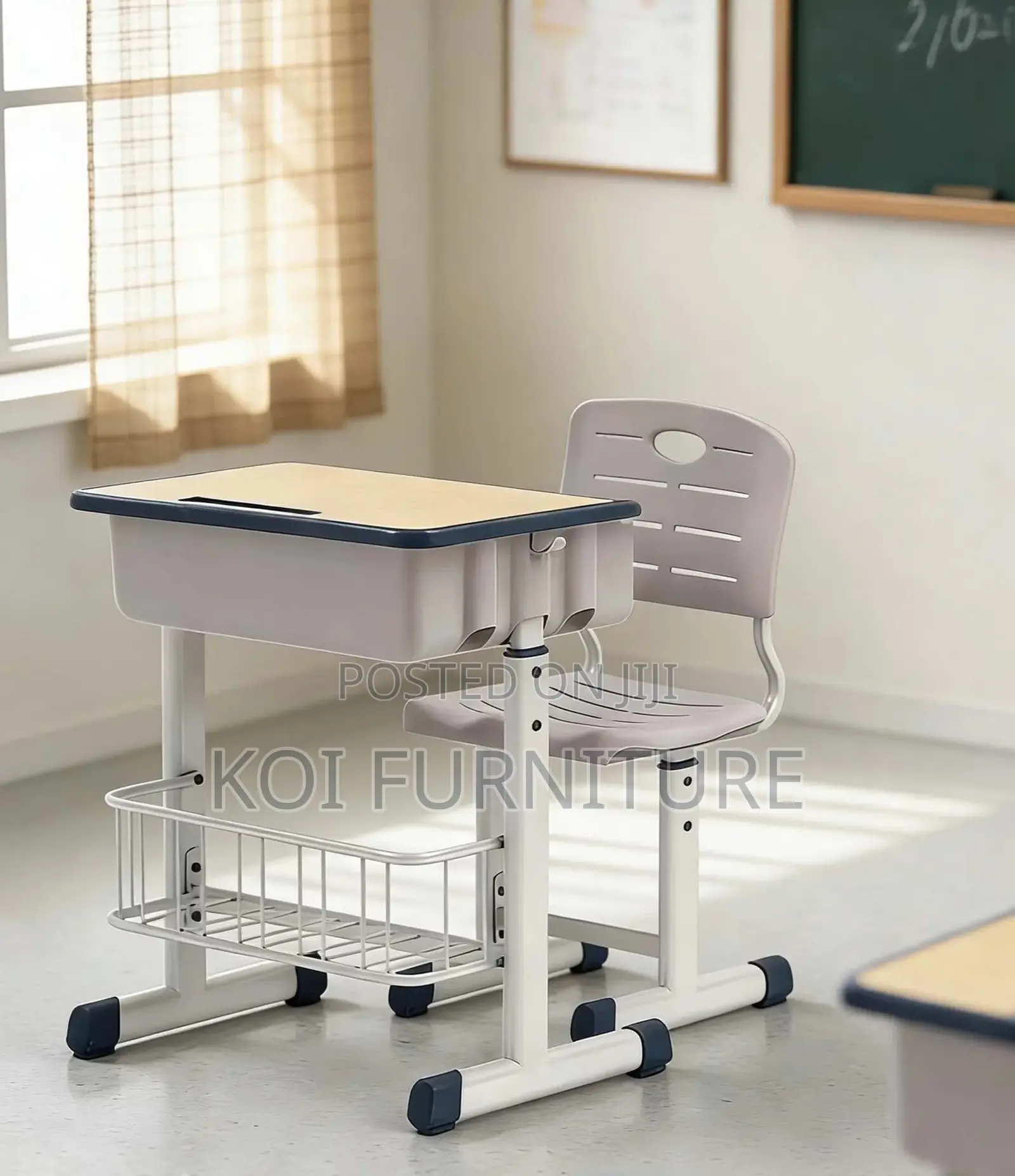 Home Desks; Home Schooling Adjustable Kids Desk Chair Set
