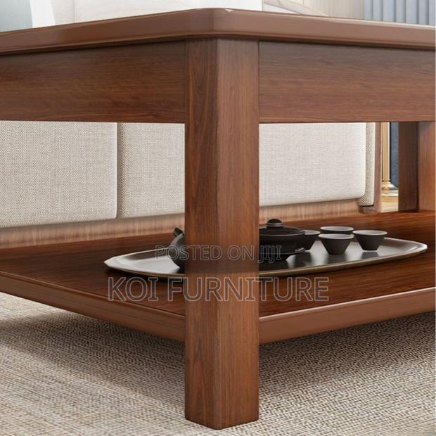 Coffee Table; Solid Mahogany Executive Home Office Coffee Table - thumbnail 6