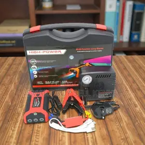Handheld Design 12v 99800mah Car Jump Starter With Tire Inflator
