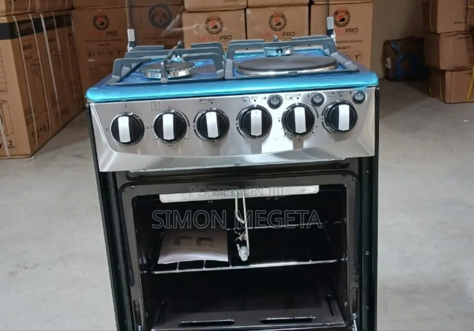 50×55 Smartpro Cooker – 3 Gas + 1 Electric Burner