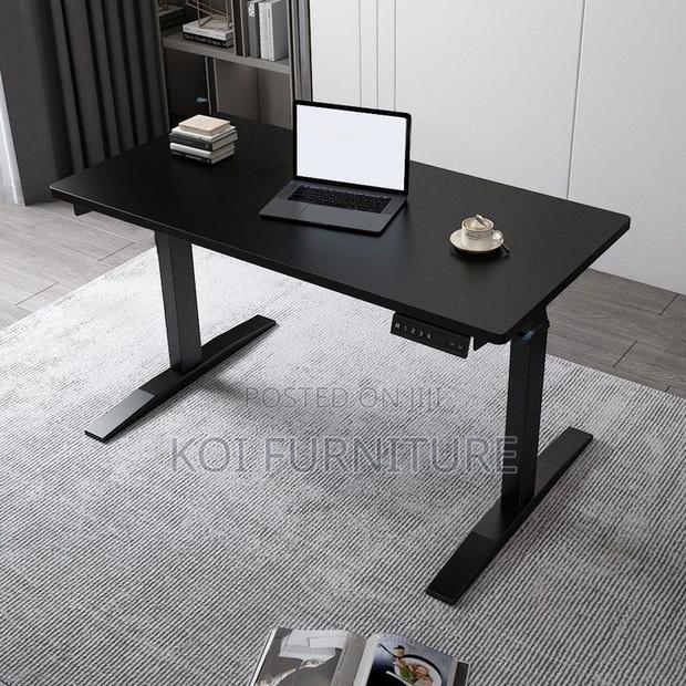 Office Desk; 1400mm Home Office Working Black Electric Desk