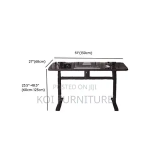 Office Desk; 1400mm Home Office Working Black Electric Desk